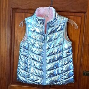 Reversible girls puffer vest